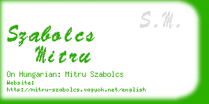 szabolcs mitru business card